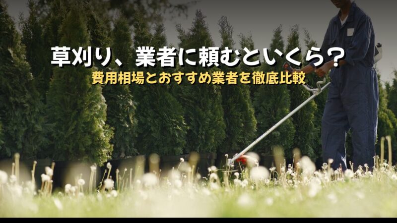 草刈り・雑草駆除を業者に頼む｜費用相場とおすすめ業者比較